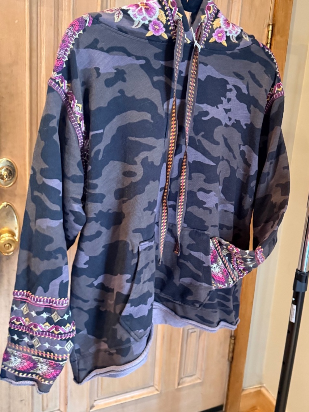 NWT- Johnny Was - Valmere pull on hoodie -Size M
